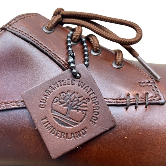 Timberland Mens Brown Leather Montgomery PTO Lace-Up Shoes Size 13M - New - Picture 7 of 11
